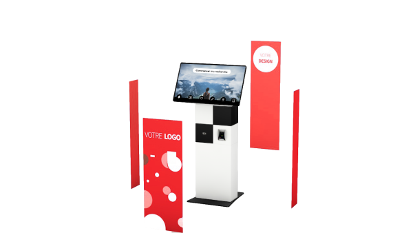 borne interactive personnalisable avec habillage
